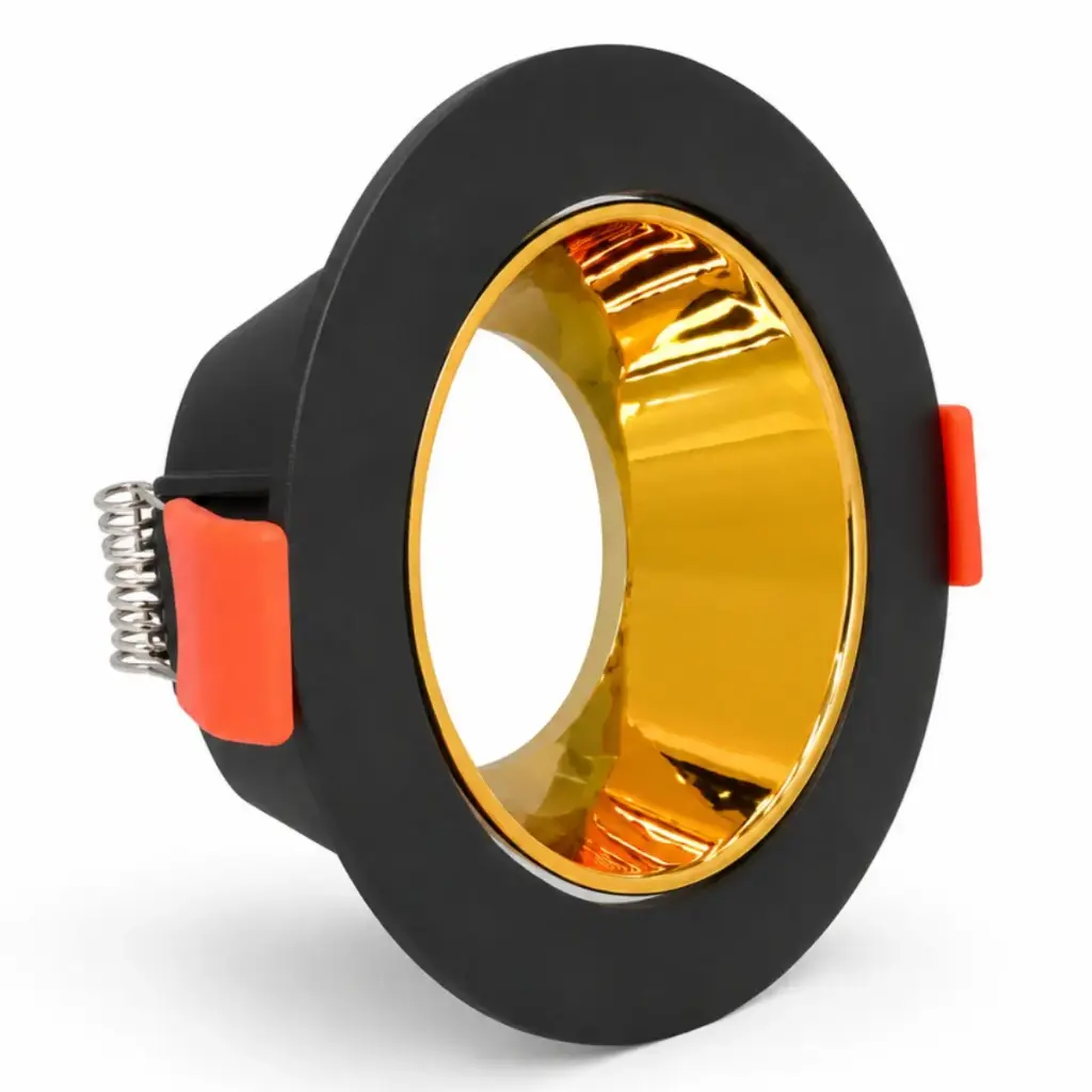APLIQUE SPOT REDONDO P/ GU10 PC 85 X 40 MM C/ SOCKET - NEGRO CON GOLD REF. AI-RD12-BKG ARTIG LIGHT