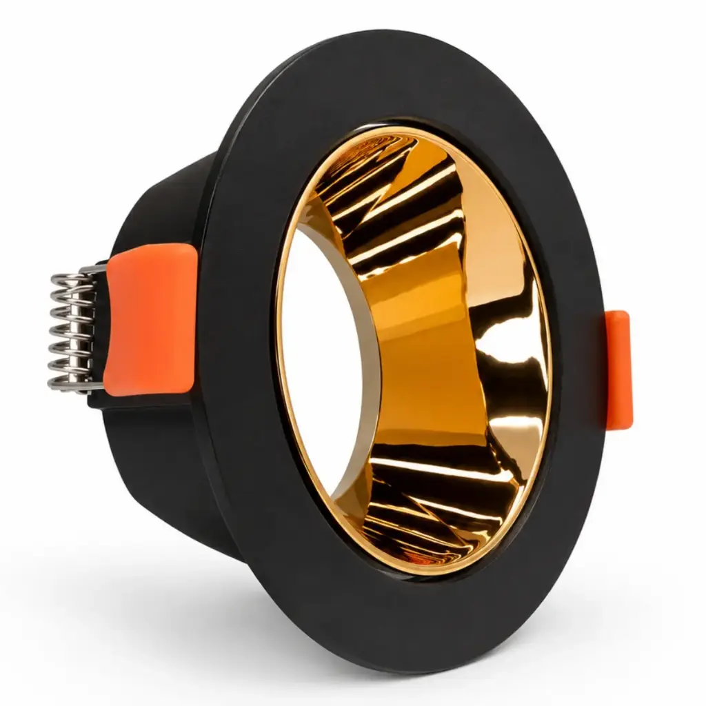 APLIQUE SPOT REDONDO P/ GU10 PC 85 X 40 MM C/ SOCKET - NEGRO CON ROSE REF. AI-RD12-BKR ARTIG LIGHT