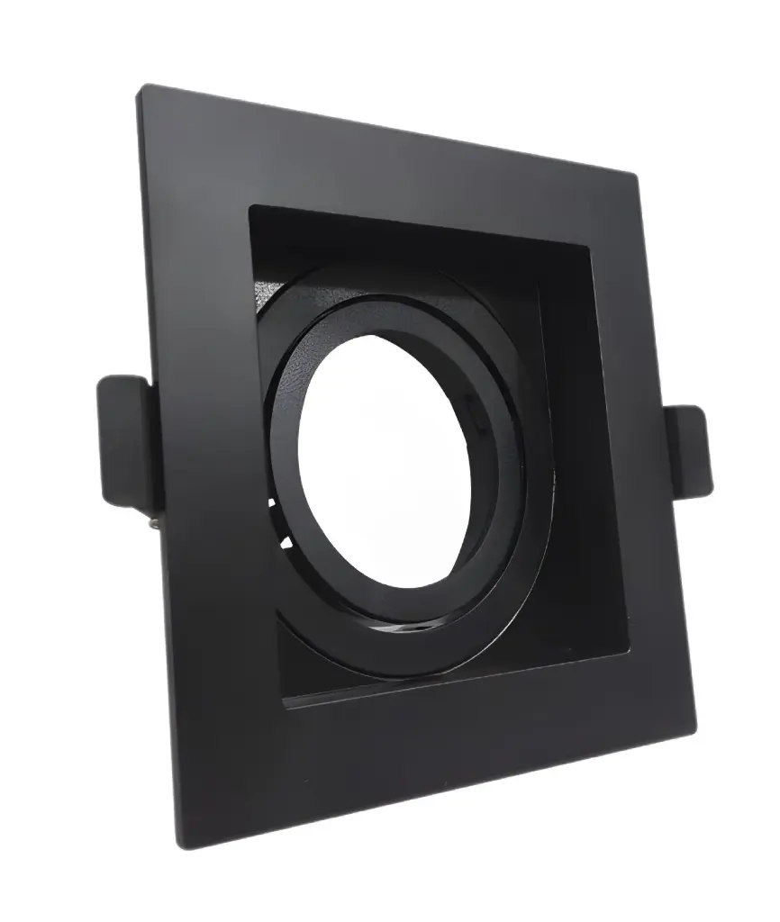 APLIQUE SPOT CUADRADO P/ GU10 PC C/ SOCKET. 102X102X35 MM -HOLE 90 NEGRO REF. AI-SQ03-BK ARTIG LIGHT