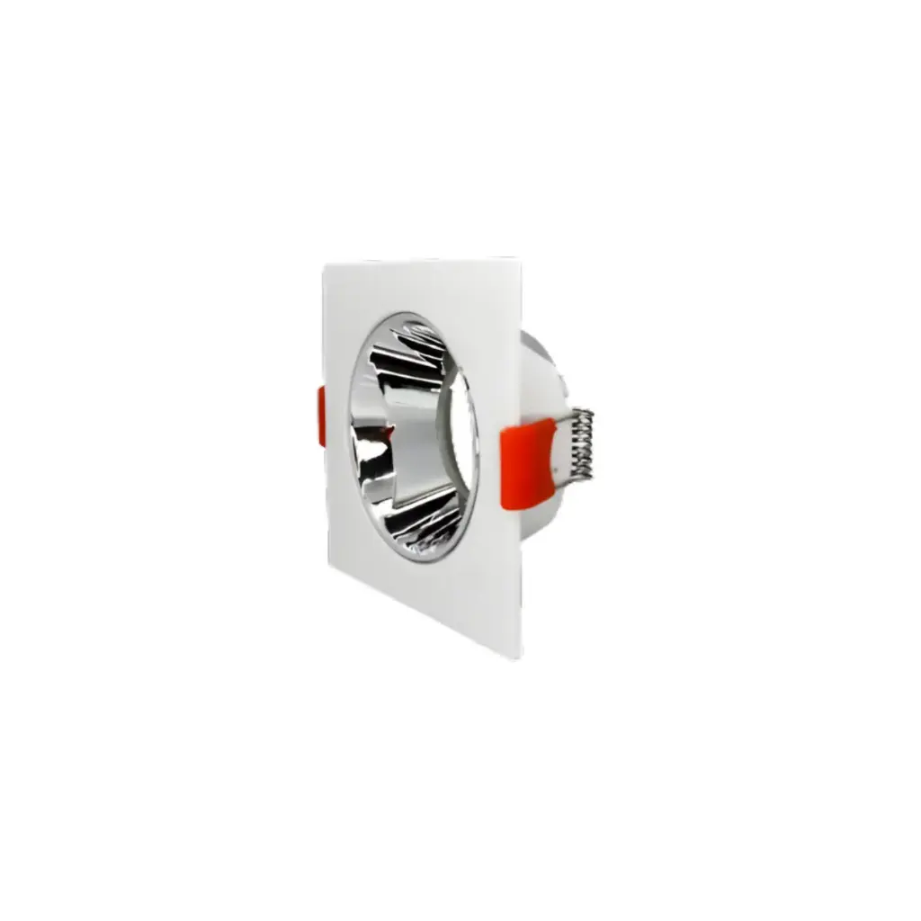 APLIQUE SPOT CUADRADO P/ GU10 C/ SOCKET 85 X 85 X 40 MM BLANCO Y CHROME REF. AI-SQ08-WHC ARTIG LIGHT
