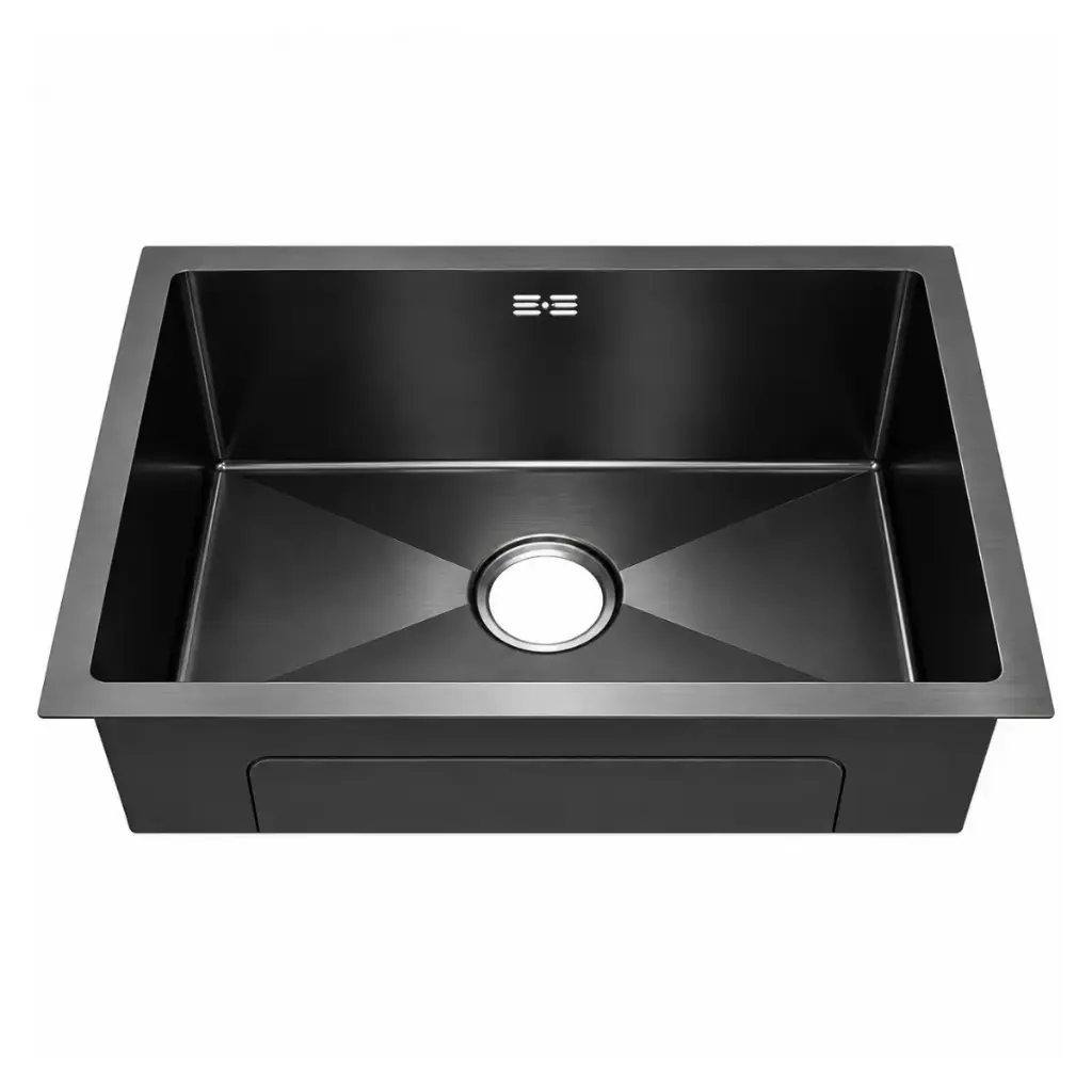 FREGADERO DE 1 TINA ACERO INOX. BAJO TOPE 55 CM X 45 CM X 22 CM NEGRO REF. FRE.02.03 MARCA BARI