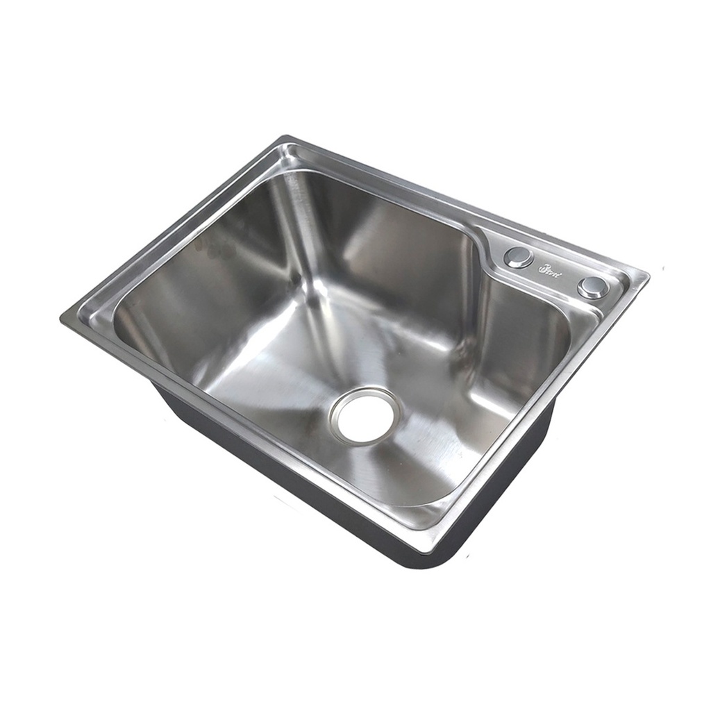 FREGADERO DE 1 TINA ACERO INOX. SOBRE TOPE 62 CM X 45 CM X 22 CM REF. FRE.03.01 MARCA BARI