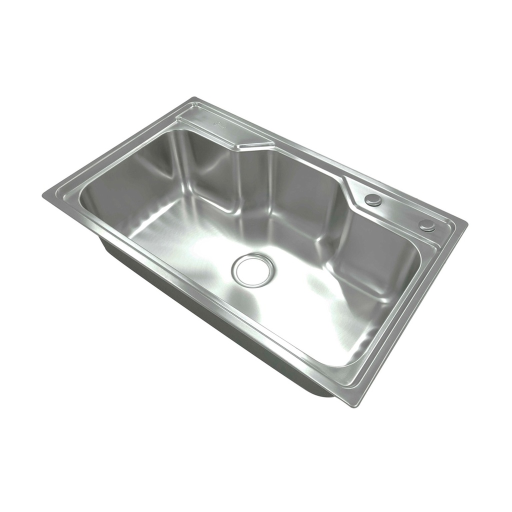 FREGADERO DE 1 TINA ACERO INOX. SOBRE TOPE/EMPOTRAR 80 CM X 50 CM X 22 CM REF. FRE.03.02 MARCA BARI