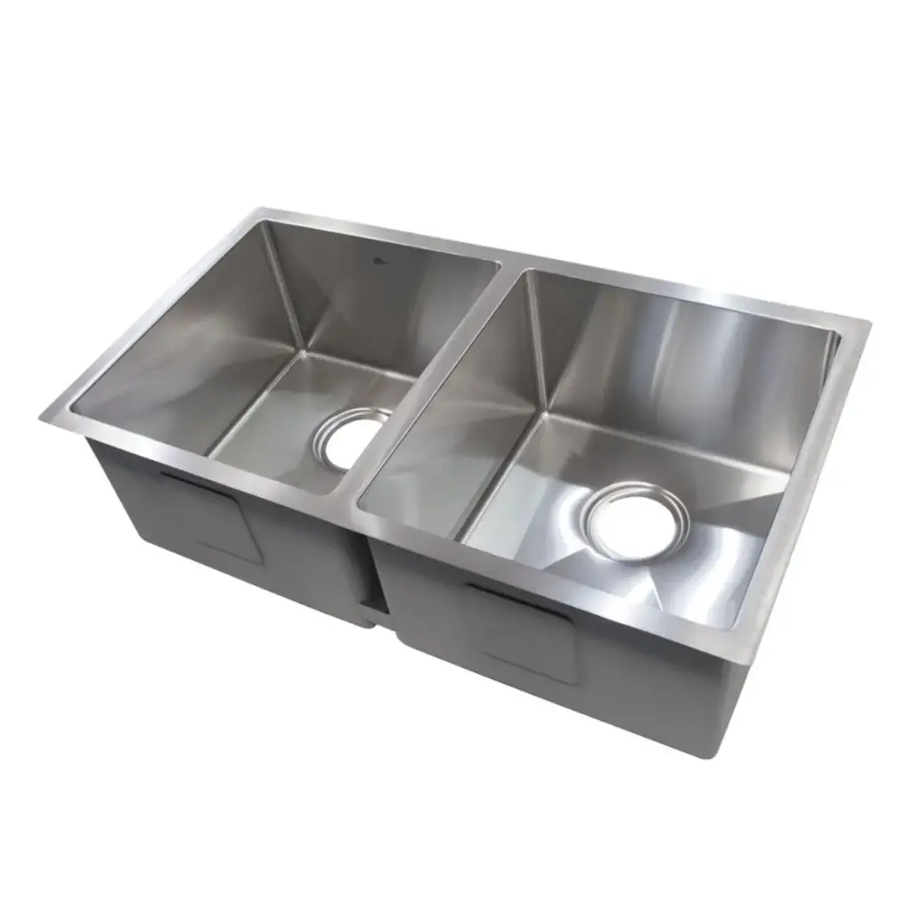FREGADERO DE 2 TINAS FONTANA=BELLAGIO SQUARE BAJO TOPE 78CM X 43CM X 24CM REF. BM-7843EB BM