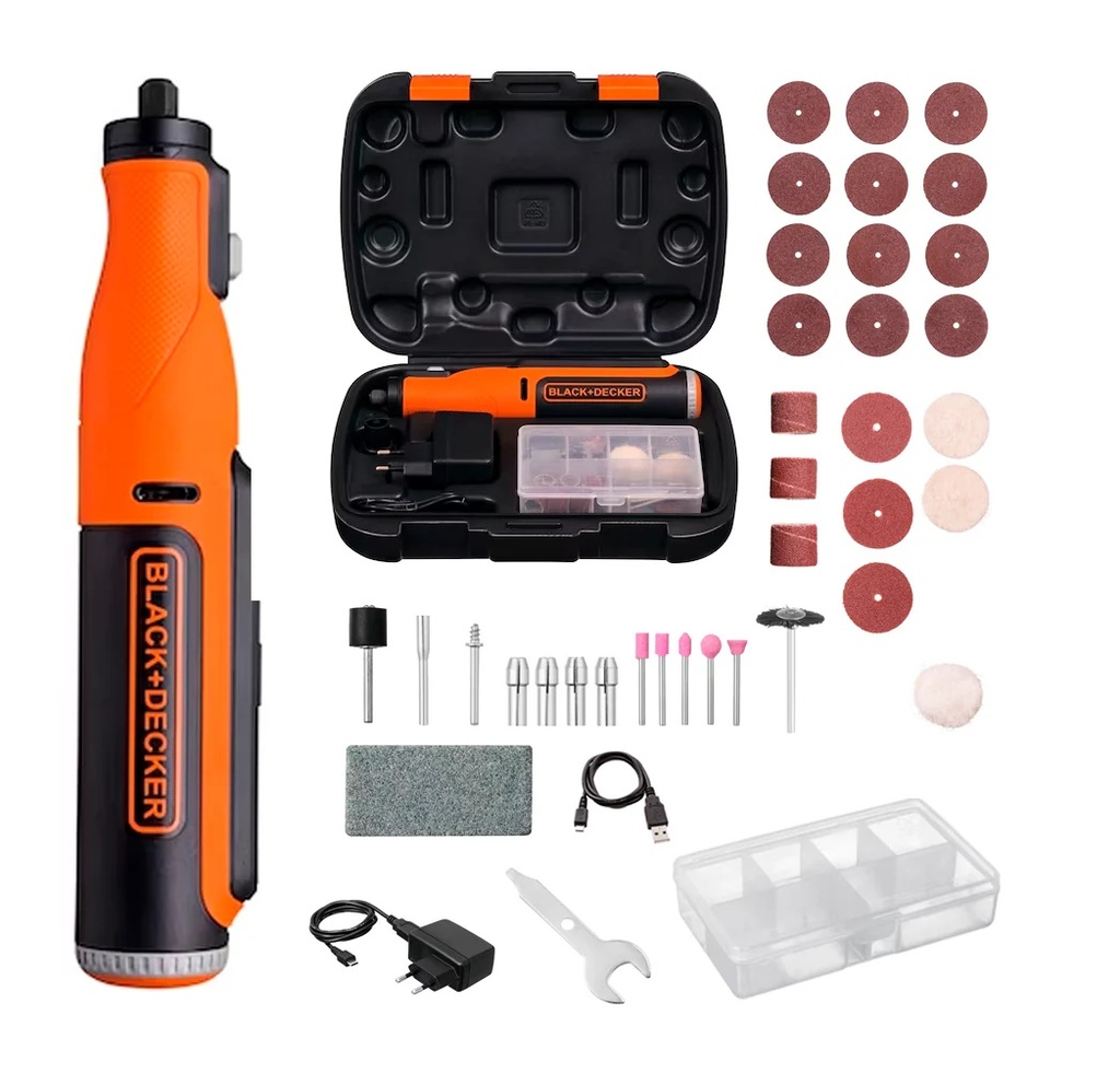 FRESADOR DREMEL / MOTO TOOLS INALAMBRICA 25 PZAS 8 V REF. BCRT8K35 / KIT-706 BLACK&DECKER