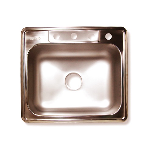 FREGADERO DE ALUMINIO 1 PONCHERA 4 HUECO 64 X 56 CM REF. FRE-19 MARCA FERMETAL