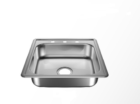 FREGADERO ACERO INOX. 53 CM X 53 CM PARA EMPOTRAR 1 HUECO REF. FR102-11 MARCA FANAINOX