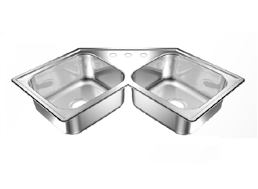 FREGADERO ESQUINERO ACERO INOX. PARA EMPOTRAR REF. FR231-1 MARCA FANAINOX