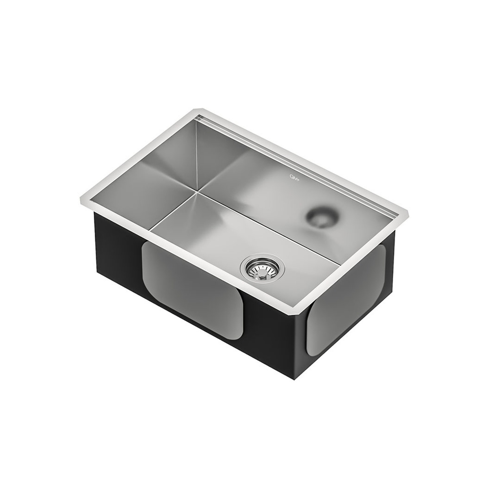FREGADERO DE 1 TINA QM+ 27" X 19" 69 X 48 CM SERIE SUPREME COLOR SATIN MARCA QUALITY METAL