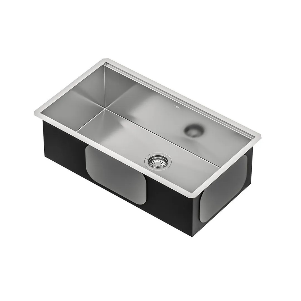 FREGADERO DE 1 TINA QM+ 33" X 19" 84 X 48 CM SERIE SUPREME COLOR SATIN MARCA QUALITY METAL