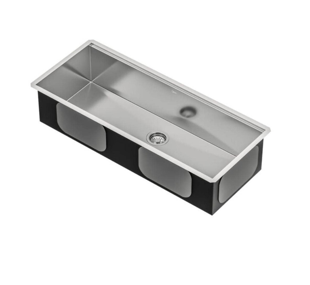 FREGADERO DE 1 TINA QM+ 45" X 19" 114 X 48 CM SERIE SUPREME COLOR SATIN MARCA QUALITY METAL