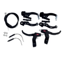 FRENOS JUEGO DE ACERO V-BRAKE 110mm + PALANCA 3 DEDOS MOD.SSE-06+SSY-08+2P REF.7453003203818 RALI