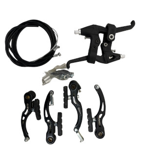 FRENOS JUEGO DE ALUMINIO V-BRAKE 110mm + PALANCA 3 DEDOS MOD.PS-CTZ-003/SLV REF.7453003247591 RALI