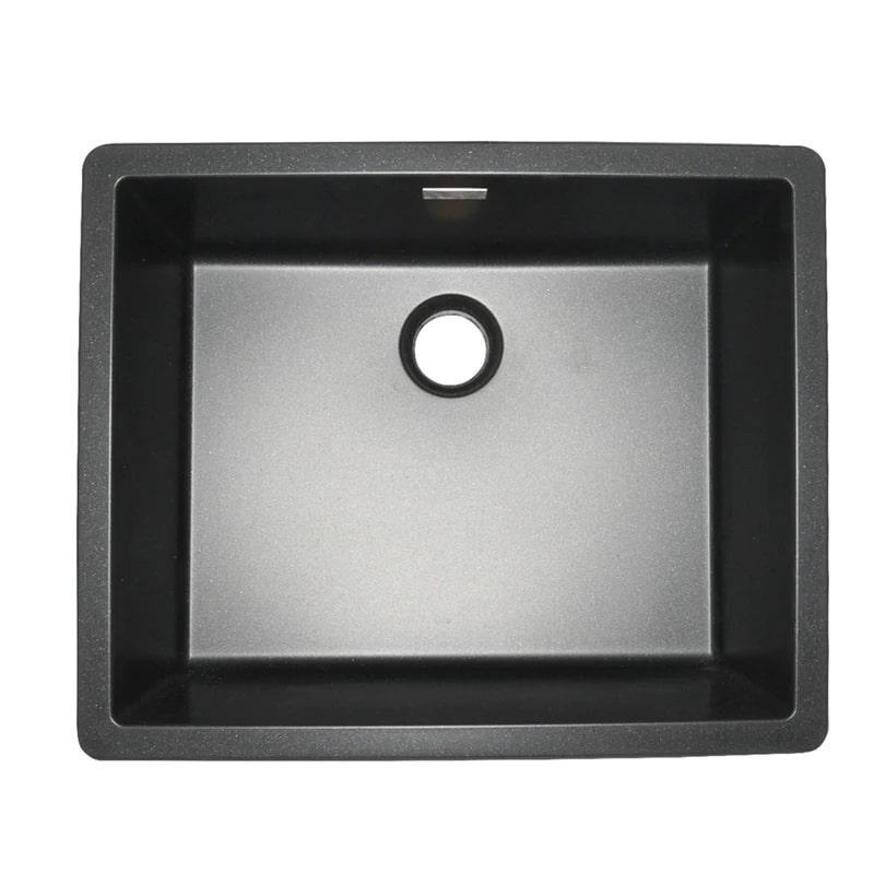 FREGADERO DE CUARZO MOD.GREENWICH N-100X SILVERSTONE 1 PONCHERA 75 CM X 46 CM MARCA SCHOCK