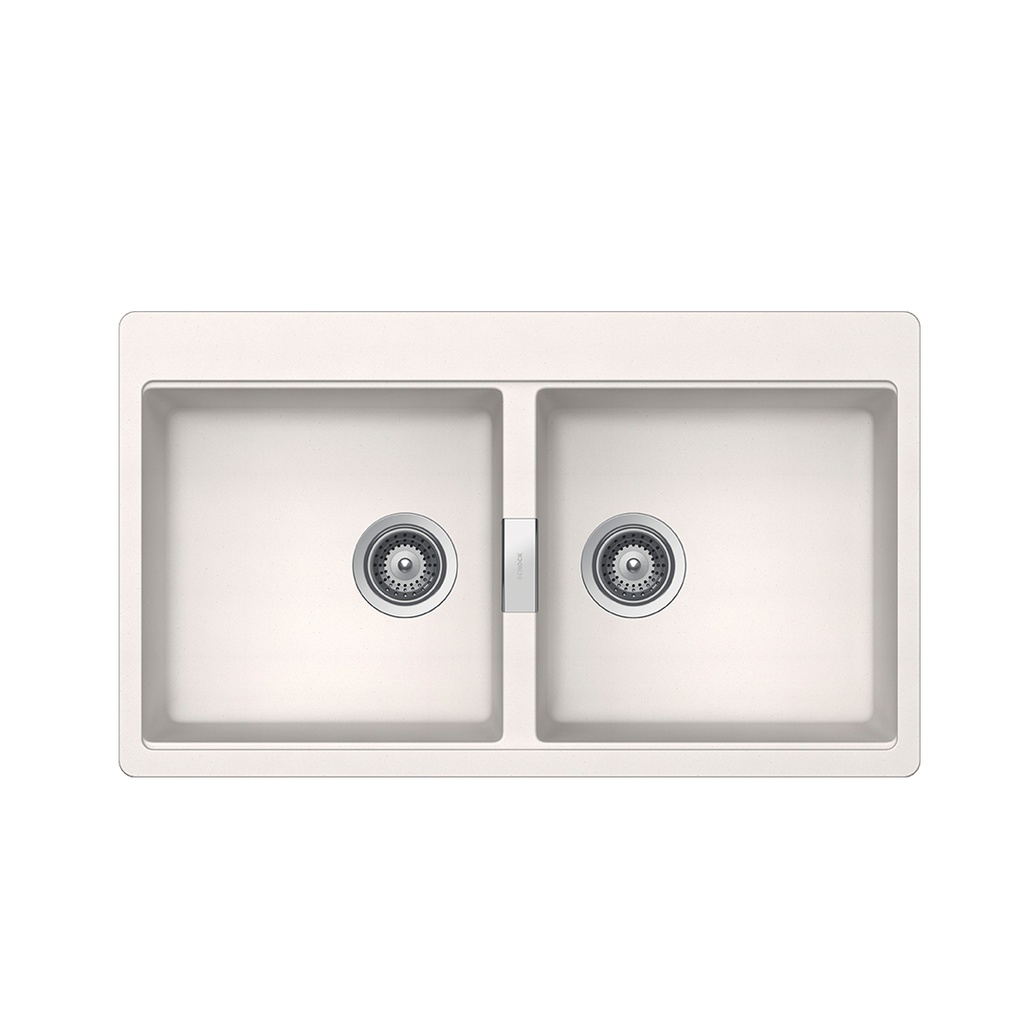 FREGADERO DE CUARZO HORIZONT POLARIS 02FDHORN200POL 2 PON 38,7 CM X 38,7CM X 30,6 CM MARCA SCHOCK