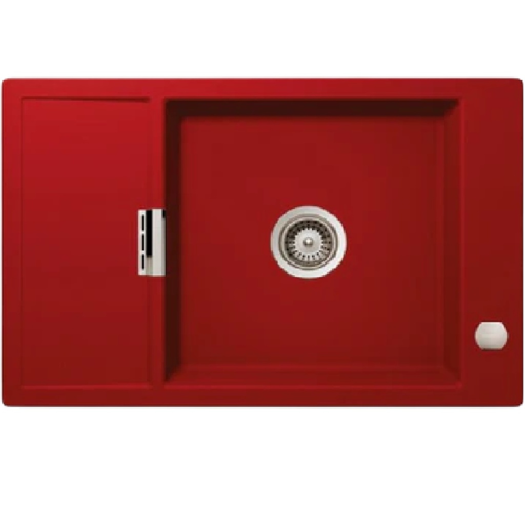 FREGADERO DE CUARZO MONO D-100XS ROUGE 1 PONCHERA 78 CM X 51CM ROJO REF. MOND100X081 MARCA SCHOCK