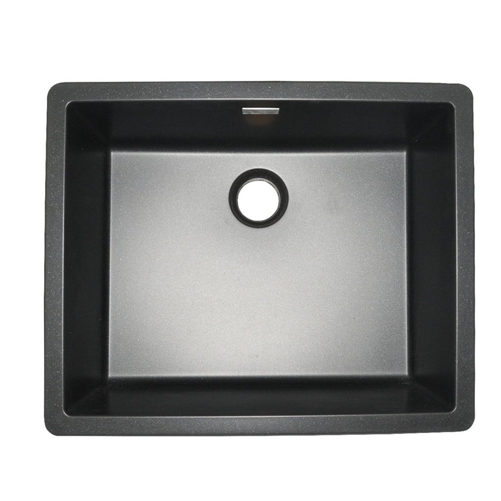 FREGADERO DE CUARZO MOD.GREENWICH N-100L MAGMA 1 PONCHERA 45.60 CM X 45,60 CM MARCA SCHOCK