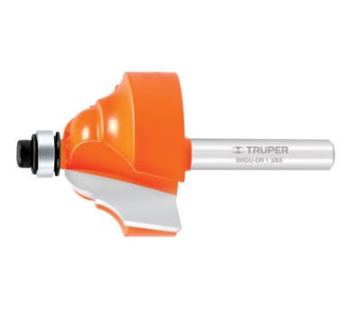 FRESA DOBLE ROMANA 1.3/8" CON BALERO PARA ROUTER MOD. BROU-DR1.3/8X REF. 11481 MARCA TRUPER