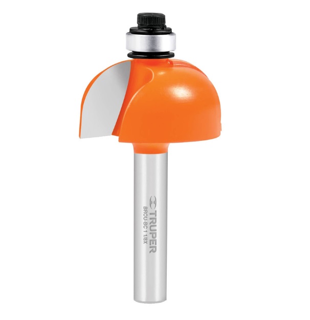 FRESA DOCEL CUARTO ROMANA 1.1/8" CON BALERO PARA ROUTER MOD. BROU-BC 1.1/8X EF. 11485 MARCA TRUPER