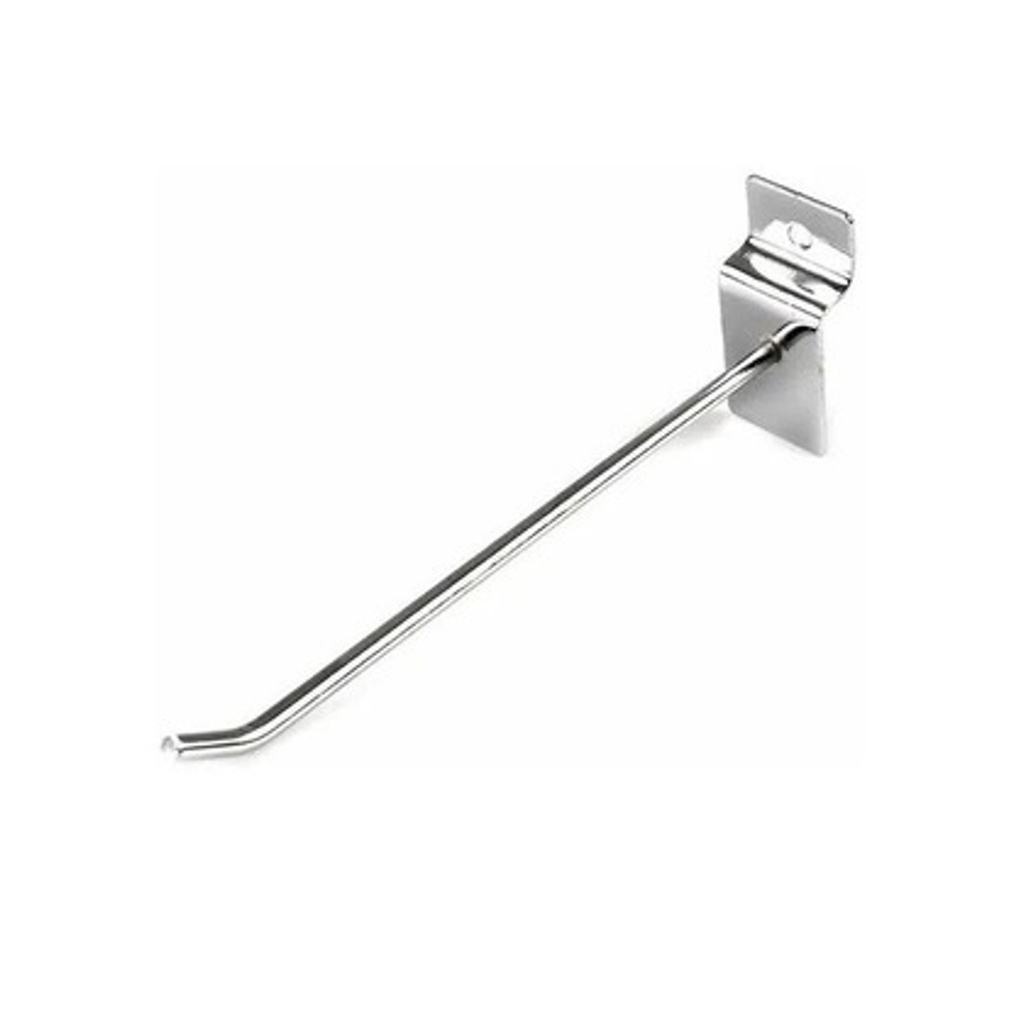 GANCHO PARA LAMINA DE MADERA ACANALADA 20 CM CROMADA MARCA GENERICO