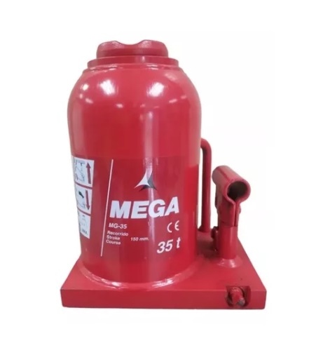 GATO HIDRAULICO TIPO BOTELLA 35 TON REF. MG-35 / 206035 MARCA MEGA