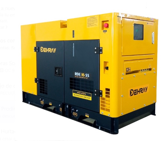 GENERADOR ELECTRICO 16 KVA A DIESEL INSONORIZADA TQ 68LTS MONOFASICA REF. RDE8700TI MARCA DEHRAY