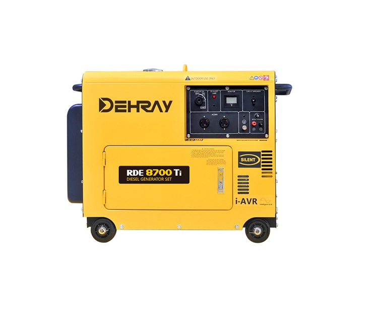 GENERADOR ELECTRICO 7 KVA A DIESEL INSONORIZADA AVR INTELIGENTE REF. RDE8700TI MARCA DEHRAY