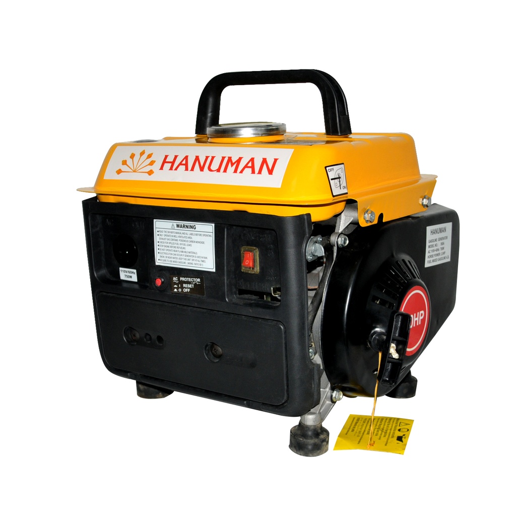 GENERADOR PORTATIL 750 A / 750 W A GASOLINA TANQUE 4.2 LTS 110 V REF.30324/10 MARCA HANUMAN