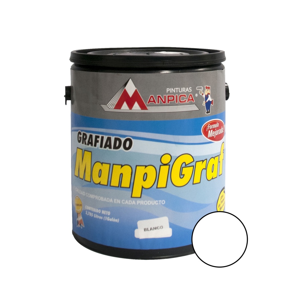 PINTURA GRAFIADO COLOR BLANCO 1 GL REF. TGR-101-10 MARCA MANPICA