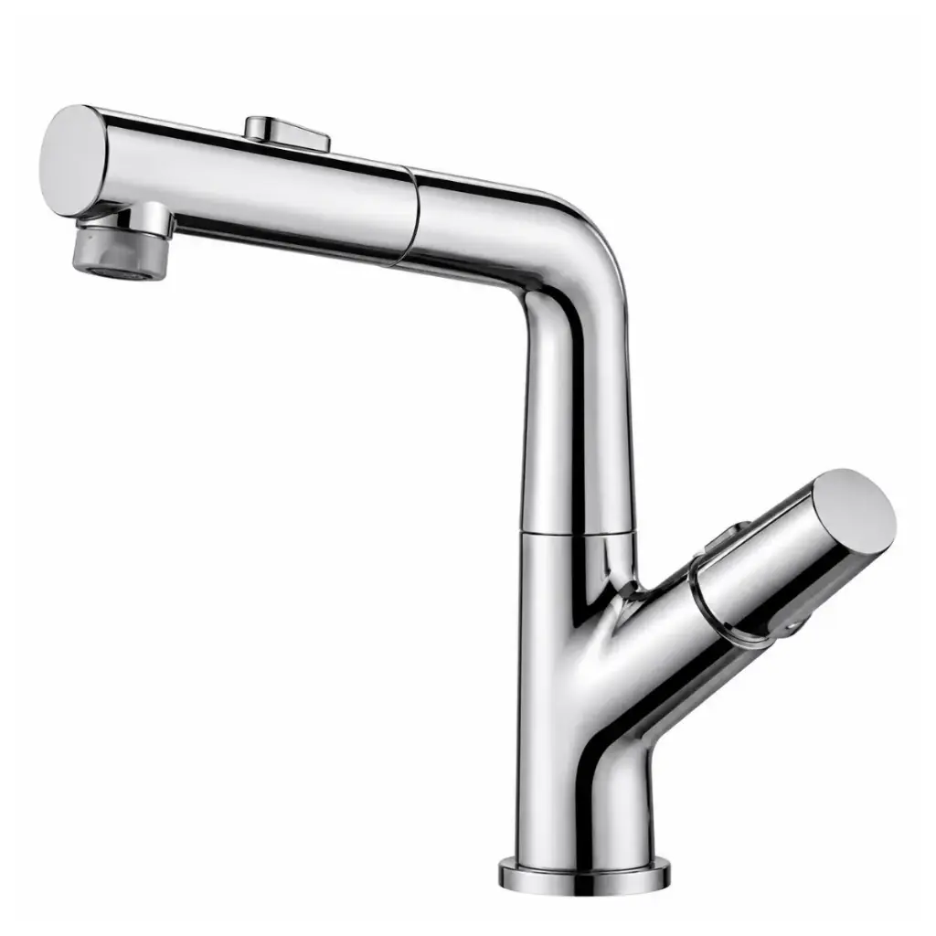 GRIFERIA MONOMANDO ALTO PARA LAVAMANOS MODELO GREZZO BRUSH NICKEL REF. GRI.02.22 MARCA BARI