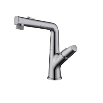 GRIFERIA MONOMANDO ALTO PARA LAVAMANOS MODELO GREZZO BRUSH NICKEL REF. GRI.02.22 MARCA BARI