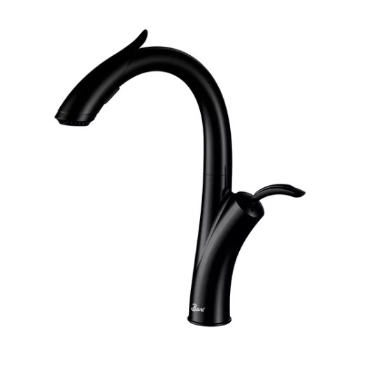 GRIFERIA MONOMANDO ALTO 39CM PARA FREGADERO MODELO DRAGO MATTE BLACK REF. GRI.03.39 MARCA BARI