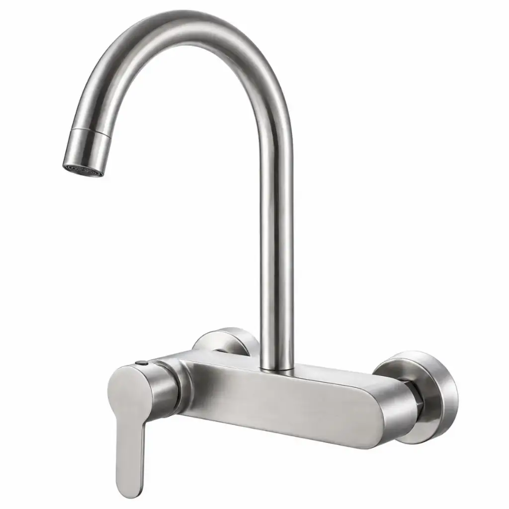 GRIFERIA MONOMANDO ALTO PARA FREGADERO PARA PARED MODELO UDINE REF. GRI.05.01 MARCA BARI