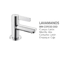 GRIFERIA MONOBLOCK BAJO PARA LAVAMANOS LINEA IDEAL REF. BM-CS9030-30D MARCA BM