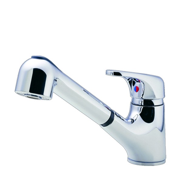 GRIFERIA MONOMANDO PARA FREGADERO MANG/EXT. INOX CON FLANGE REF. 02GF04 MARCA FP