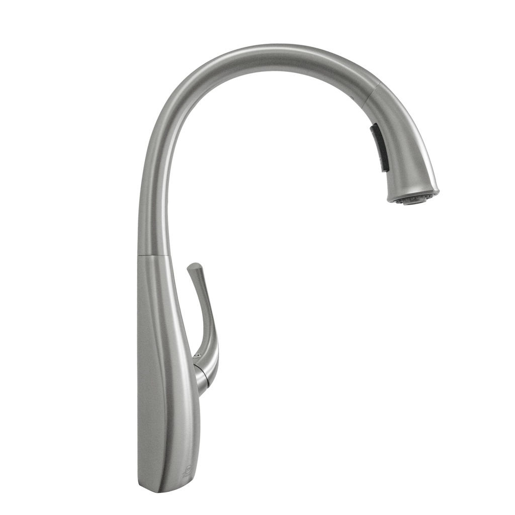 GRIFERIA PARA FREGADERO MONOMANDO SATINADO / NIQUELADO MANG EXTRAIBLE MOD. ZAFIRO 02GF501 MARCA FP