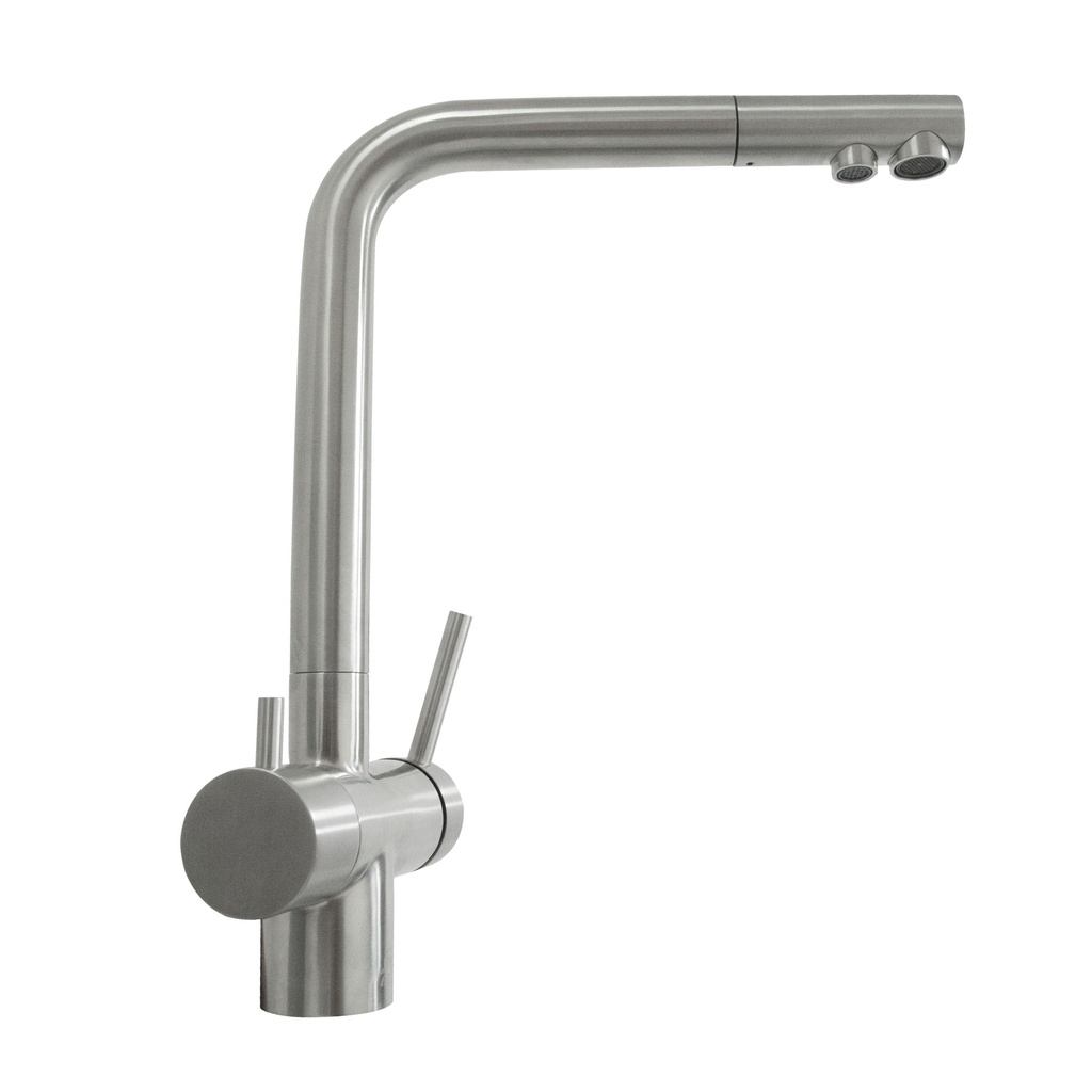 GRIFERIA MONOMANDO PARA FREGADERO MONOMANDO ACERO INOX 304 MOD. ATLANTIC 02GF600 MARCA FP