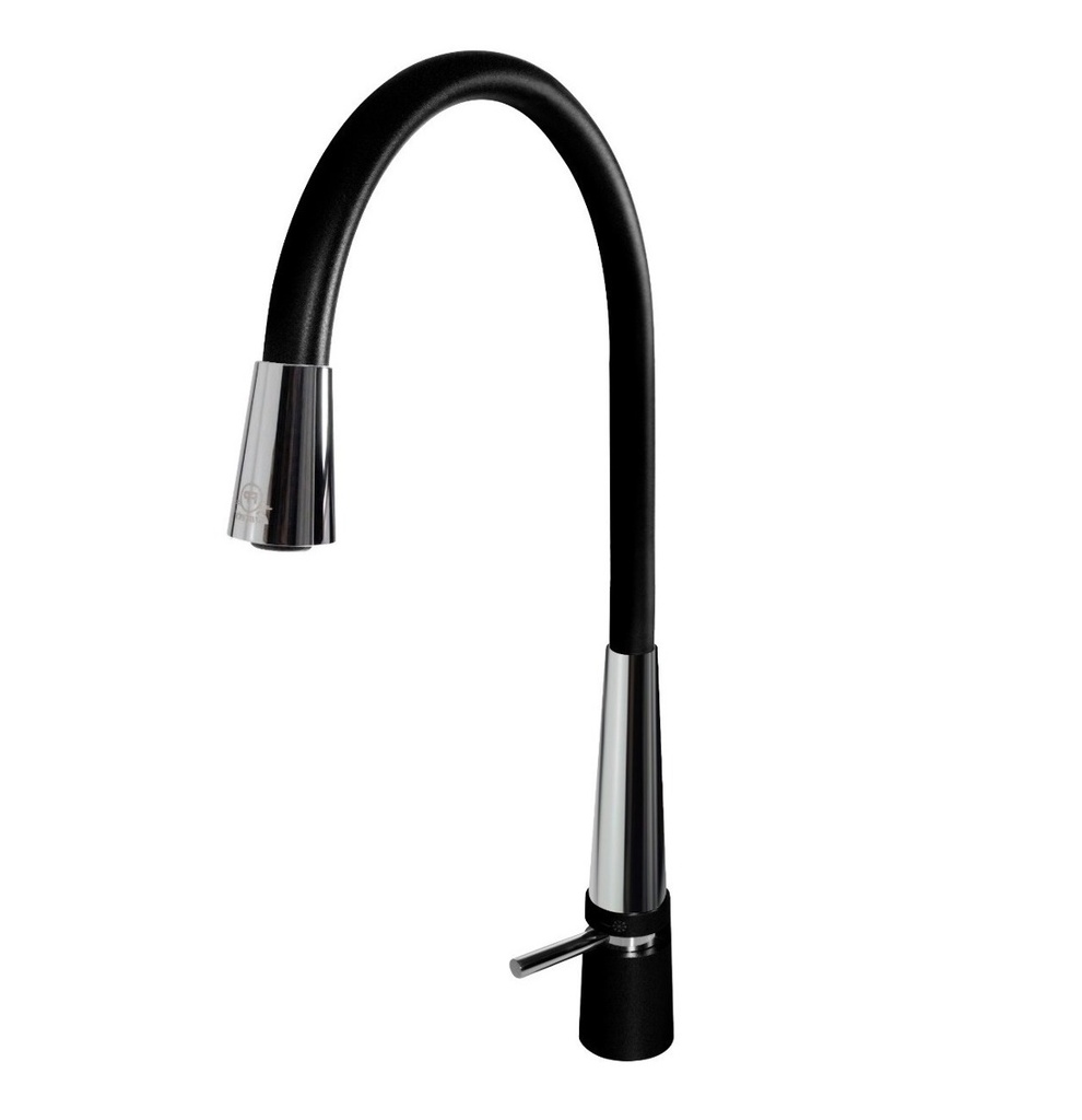 GRIFERIA MONOMANDO PARA FREGADERO CONICO COLOR NEGRO REF. 02GF70NE MARCA FP 