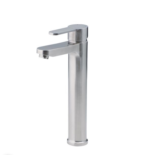 GRIFERIA PARA LAVAMANOS MONOMANDO ALTO SATINADO SERIE INOX REF. 30GLV133 MARCA FP