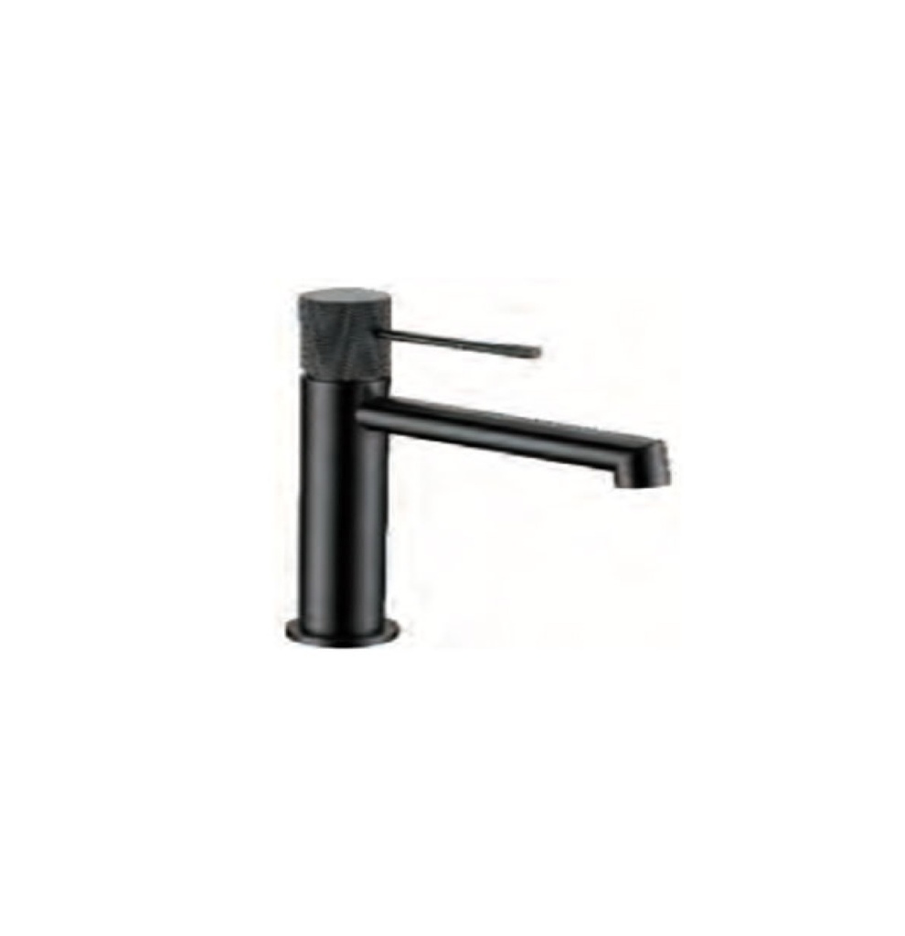 GRIFERIA MONOMANDO BAJO PARA LAVAMANO SERIE LINE BLACK GUN METAL REF. BDD038-1BGM MARCA IMEX