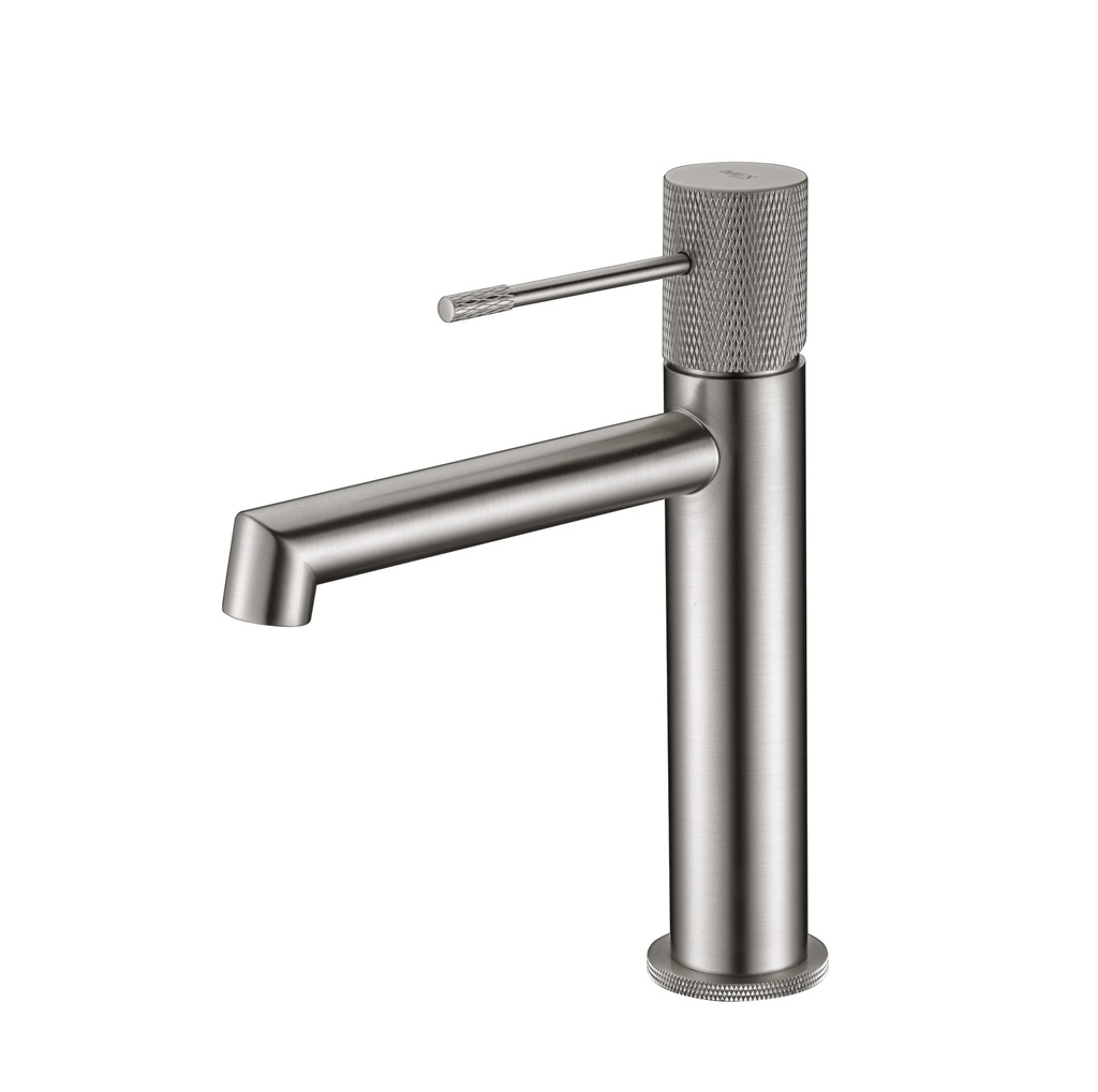 GRIFERIA MONOMANDO BAJO PARA LAVAMANO SERIE LINE NIQUEL CEPILLADO REF. BDD038-1NQ MARCA IMEX