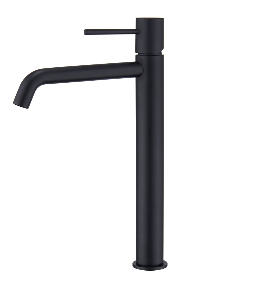 GRIFERIA MONOMANDO ALTO PARA LAVAMANO SERIE MONZA COLOR NEGRO MATE REF. BDM039-3NG MARCA IMEX