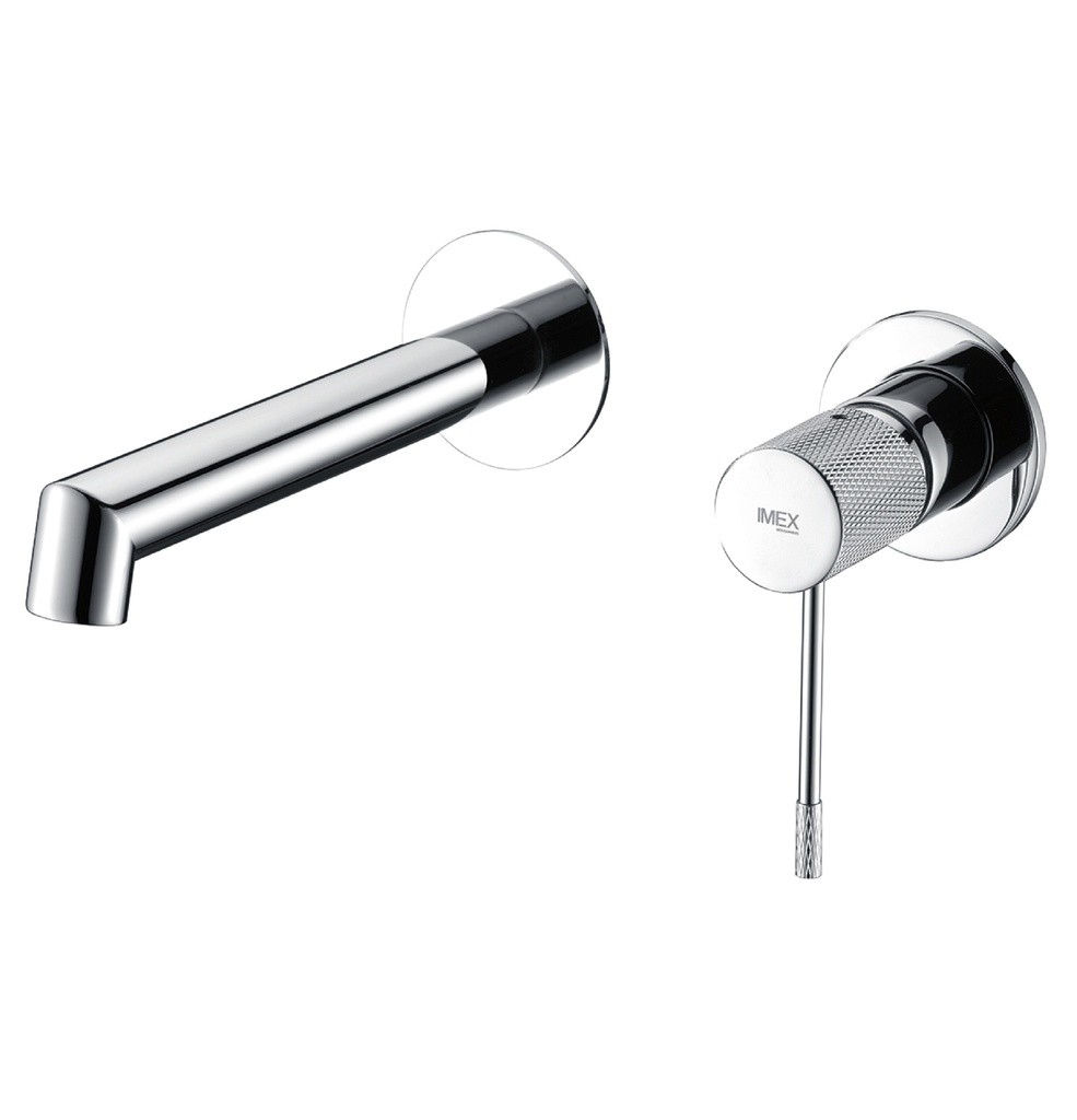 GRIFERIA MONOMANDO DE PARED PARA LAVAMANO SERIE LINE CROMADO REF. GLD038 MARCA IMEX