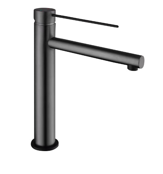 GRIFERIA MONOMANDO ALTO PARA LAVAMANO LINEA GUN GREY REF. KU-11H218-GM MARCA KUBO