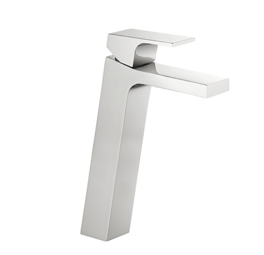 GRIFERIA MONOMANDO ALTO PARA LAVAMANO LINEA KORA CROMADO REF. KUBO-002 MARCA KUBO