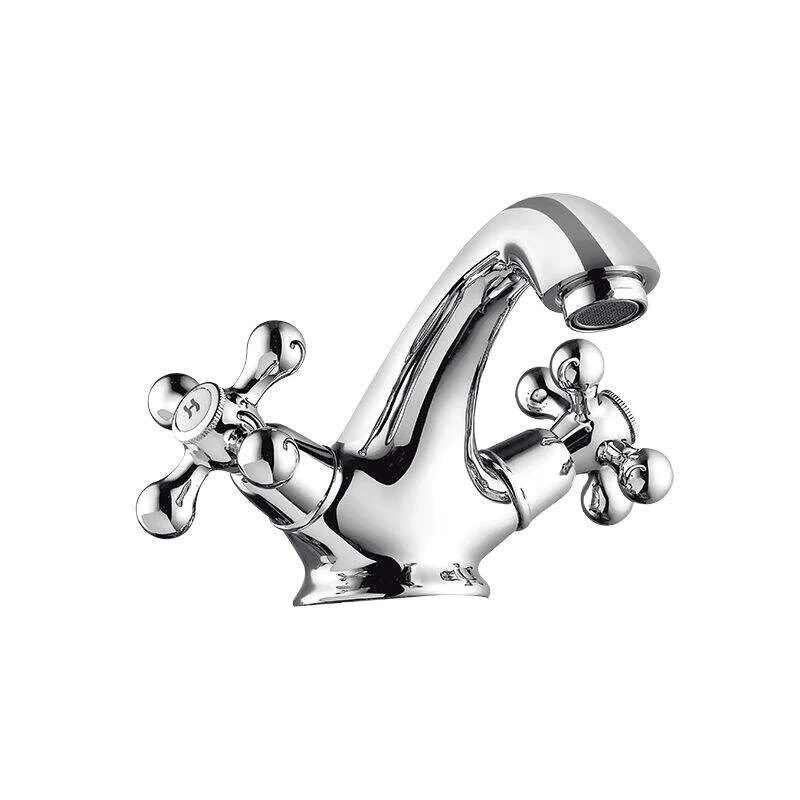 GRIFERIA PARA LAVAMANOS DOBLE MANILLA MOD. NIZA REF. PRI-017M MARCA METALES ALEADOS