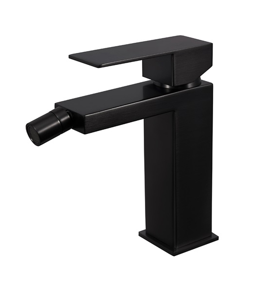 GRIFERIA MONOMANDO BAJO PARA BIDET C/AIREADOR SERIE KUBE GRI NOIR / NEGRO REF. NVGRI9874 NOVA
