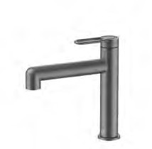 GRIFERIA PARA LAVAMANOS SERIE LOTUS DE 20 CM GUN GREY REF.QM-14.700.2002.GR MARCA QUALITY METAL