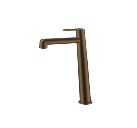 GRIFERIA PARA LAVAMANOS SERIE LOTUS DE 30 CM COLOR BRONCE REF. QM-14.700.2004.BR MARCA QUALITY METAL