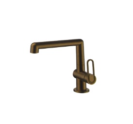 GRIFERIA PARA LAVAMANOS ANGULAR SERIE LOTUS DE 20 CM BRONCE REF. QM-14.700.2005.BR QUALITY METAL